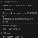 Synaptics touchscreen