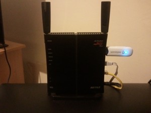 Buffalo WZR-HP-G300NH with USB 3G connected