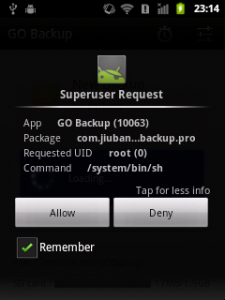Superuser root request on stock U8185... w00t?