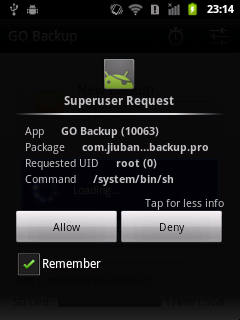 Superuser root request on stock U8185... w00t?