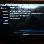 XBMC showing system information