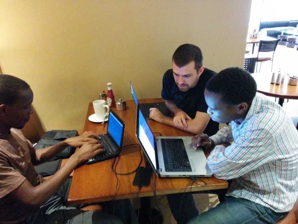 Hacking on the Eudyptula Challenge at Kaldis in Nairobi, Kenya